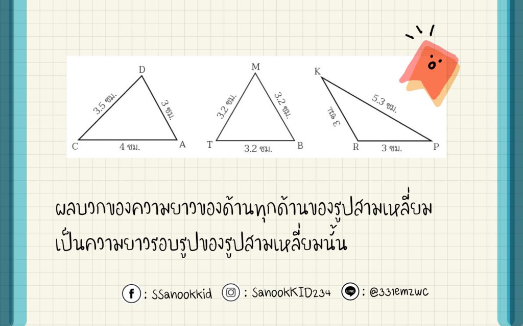 📋ความยาวรอบรูปสามเหลี่ยม | Sanook_Kid คณิตศาสตร์ 📋ความยาวรอบรูปสามเหลี่ยม | Sanook_Kid คณิตศาสตร์